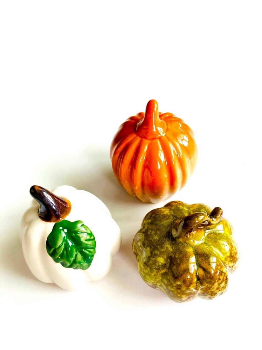 NEW Home Fall Decor Set of 3 Pumpkin Halloween Thanksgiving Decor